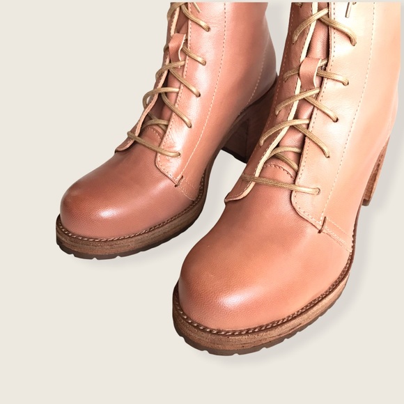 Frye Karen Rose Leather Combat LaceUp Ankle Boots - Picture 11 of 16